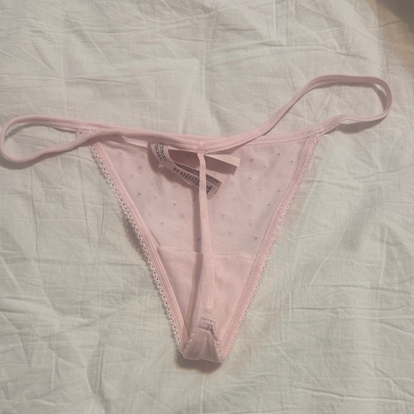 Victoria’s Secret pink string thong with Rhinestones. New. Large. Rare. - Picture 2 of 3
